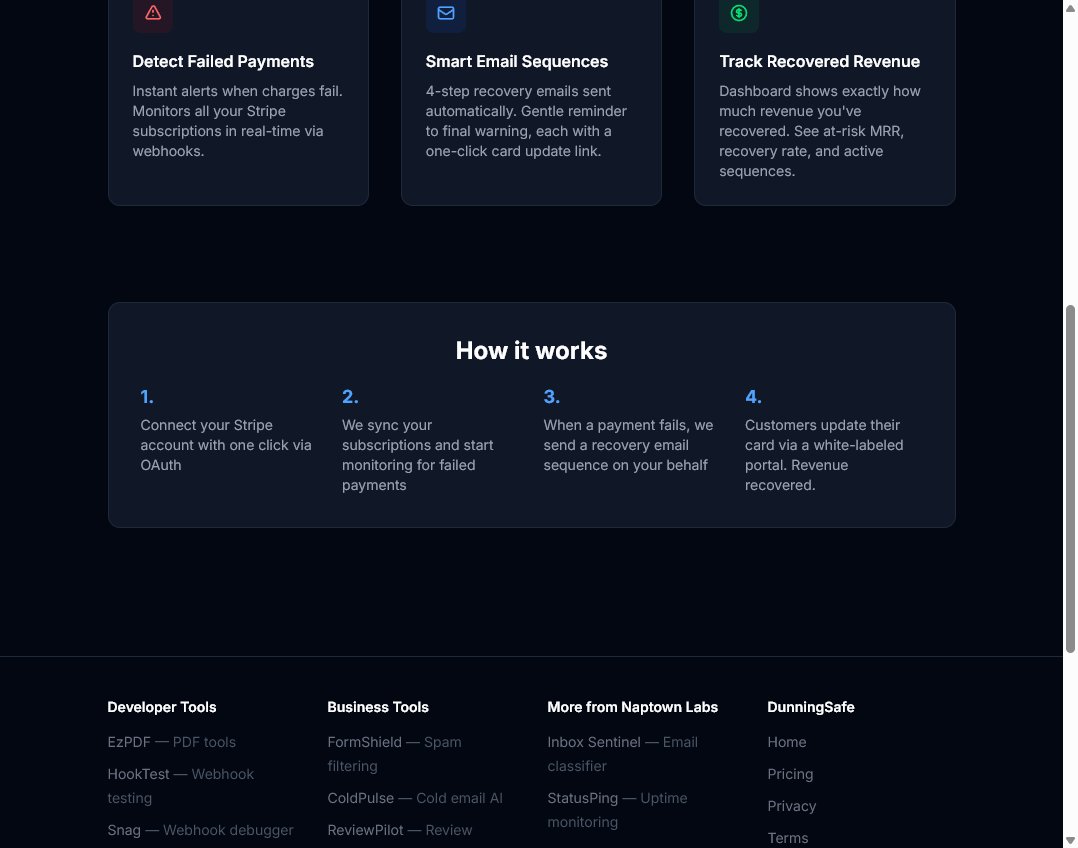 DunningSafe features