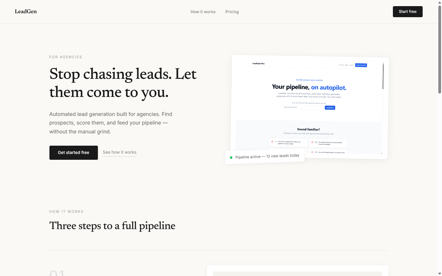 LeadGen landing