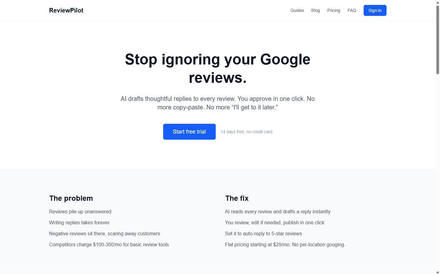ReviewPilot live